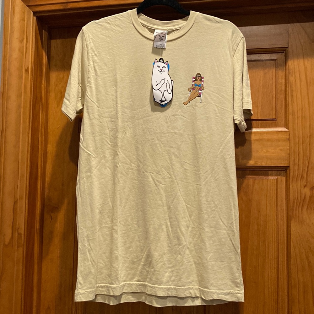 NWT RIPNDIP Spring Break Tee T-shirt tan medium